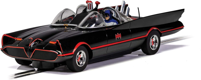 Scalextric C4175 Batman Batmobil, Film- und Fernseh-Slotcar im Massstab 1966–1:32, Schwarz Batmobile