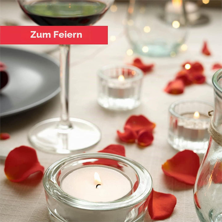 Hofer Kerzen Teelichter tealight ohne duft, 300 Stück Set, in Metallhülsen, bis zu 4h Brenndauer, Du