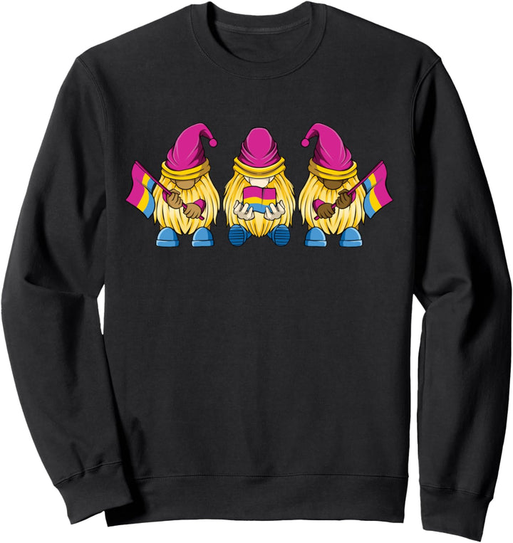 Pansexual Gnomes Pan Sexual Pride LGBTQ Zwerg Sweatshirt