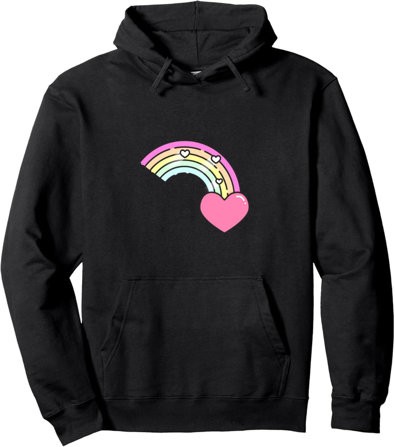 Hübscher Regenbogen und Herz Pullover Hoodie