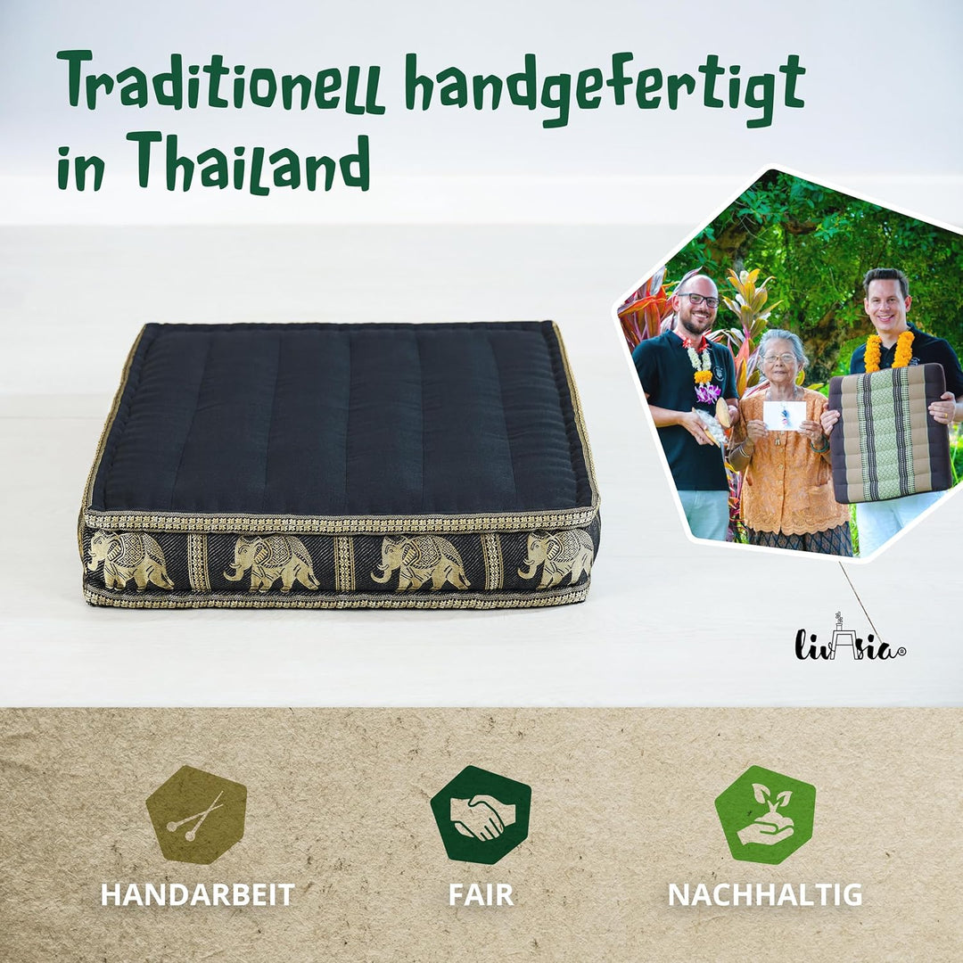 Livasia Sitzkissen Boden Thaiseide, Bodenkissen Indoor/Outdoor, Meditationskissen Yogakissen, Stuhla