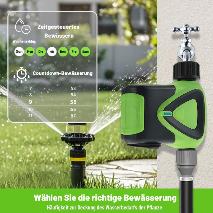 Wasser-Timer für Gartenschlauch, 2,4-GHz-WiFi-Smart-Schlauch-Sprinkler-Timer mit Tuya/Smart Life App