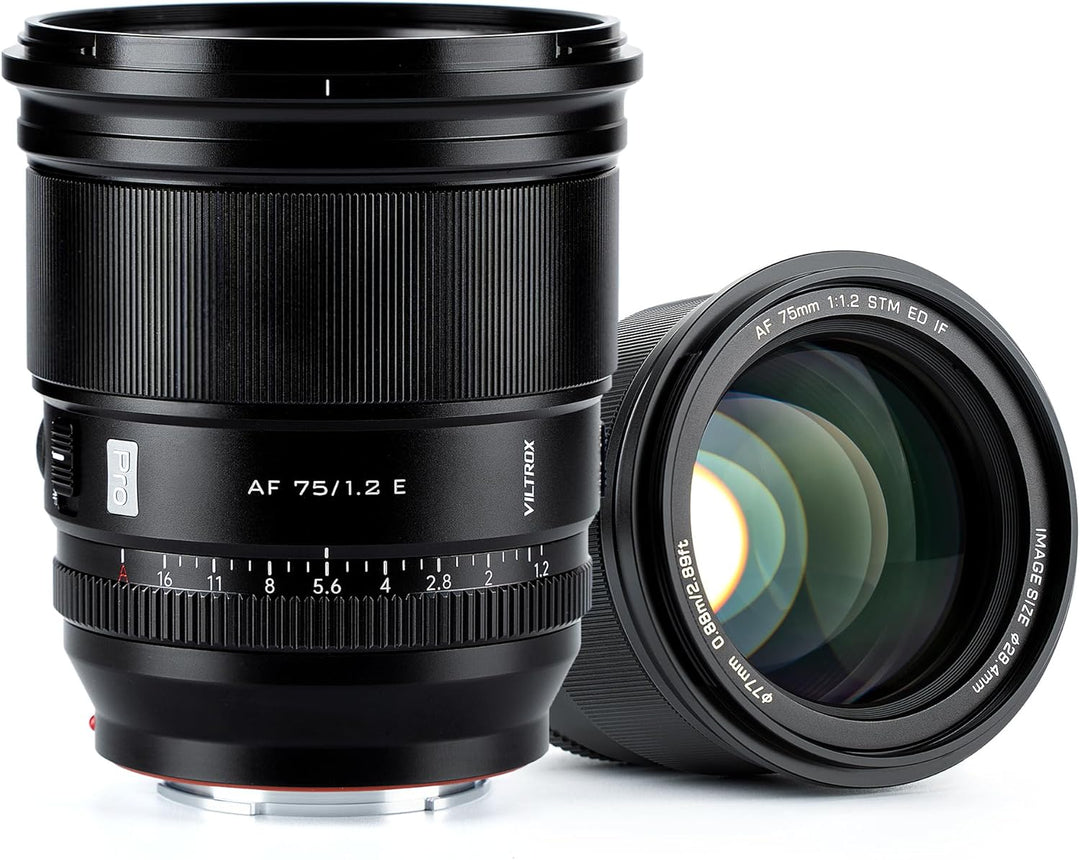 VILTROX 75mm f/1.2 F1.2 PRO Autofokus Objektiv für Sony E-Mount Ultra Weitwinkel APS-C Prime Objekti