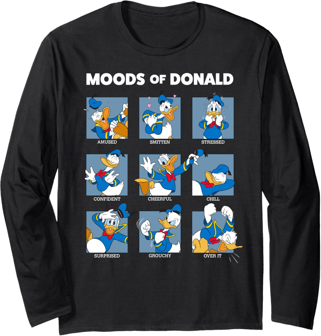 Disney Mickey And Friends Donald Duck Moods Box Up Langarmshirt