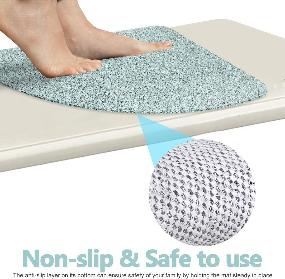 Walant Duschmatte rutschfest Waschbar,PVC Luffa Badematte,Schnell trocknend,Anti-Rutsch, Hervorragen