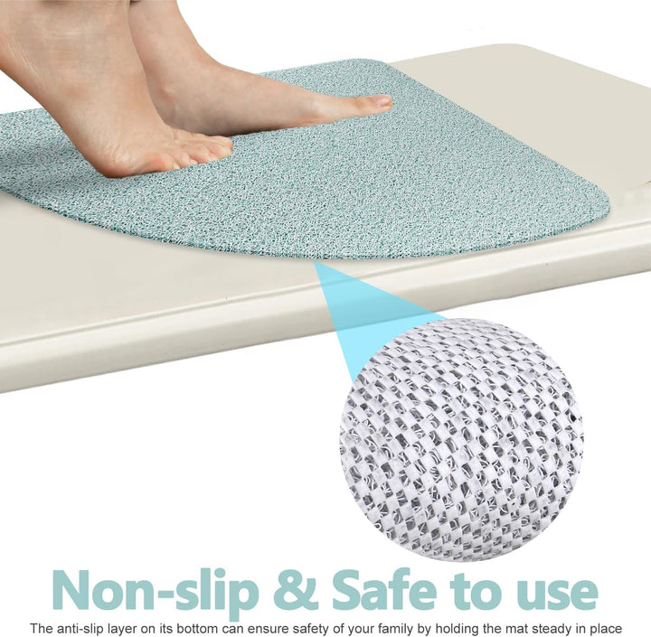 Walant Duschmatte rutschfest Waschbar,PVC Luffa Badematte,Schnell trocknend,Anti-Rutsch, Hervorragen