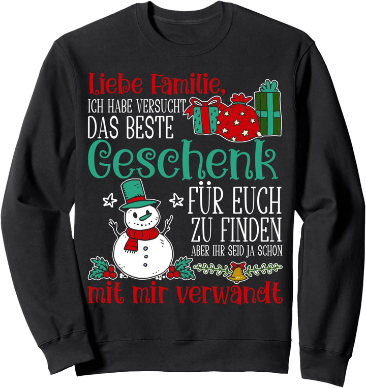 Weihnachten Familie Lustig Damen Herren Weihnachts Sweatshirt