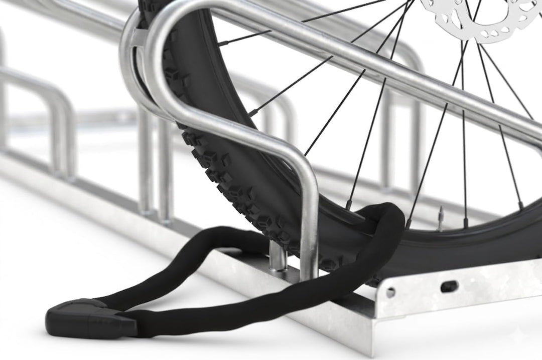 Bügelparker 1054 | einseitig | Fahrradständer für 4 Fahrräder | Freiaufstellung | Stabile, formschön