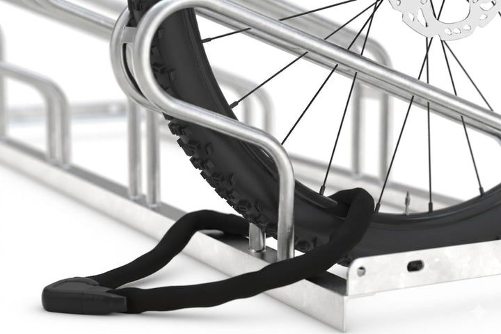 Bügelparker 1054 | einseitig | Fahrradständer für 4 Fahrräder | Freiaufstellung | Stabile, formschön
