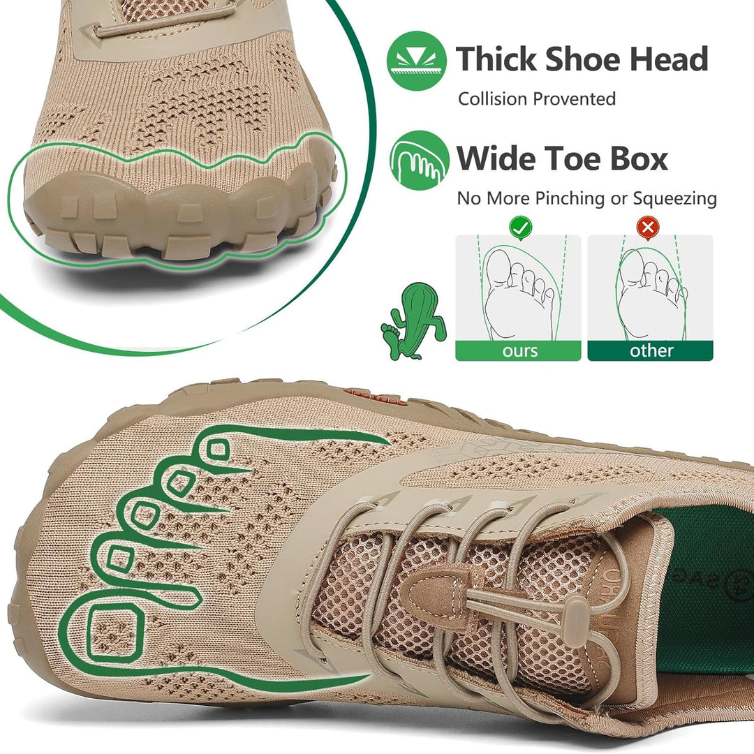 SAGUARO Unisex Barfussschuhe Outdoor Zehenschuhe Traillaufschuhe 39 EU Braun, 39 EU Braun