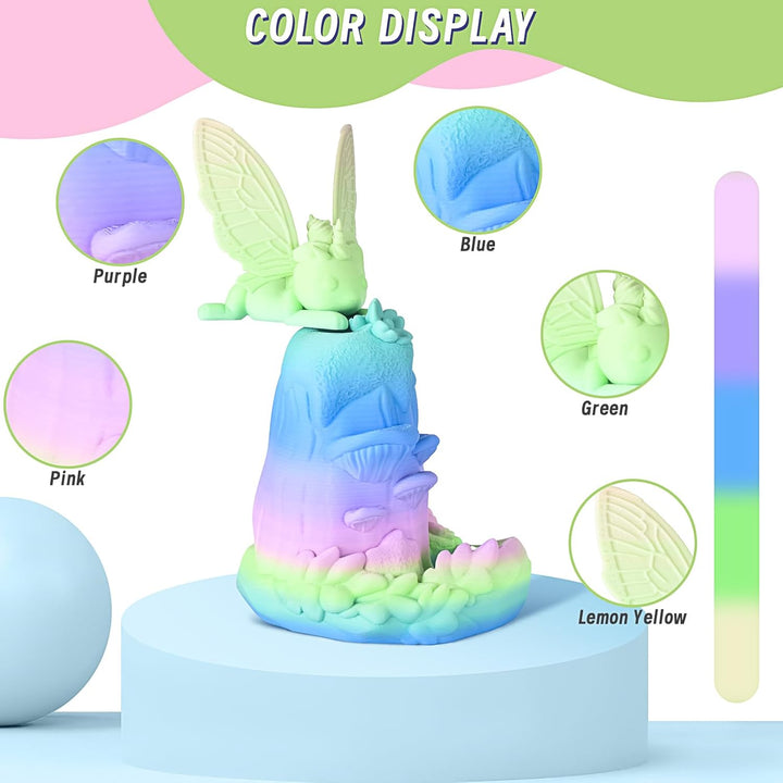 ERYONE Matte PLA 3D Drucker Filament 1.75mm,Multicolor Matte Rainbow PLA Filament, Massgenauigkeit +