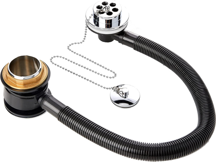Bristan Luxus Badewannen-Ablaufgarnitur, Messing chrom Luxury Plug and Chain, Luxury Plug and Chain