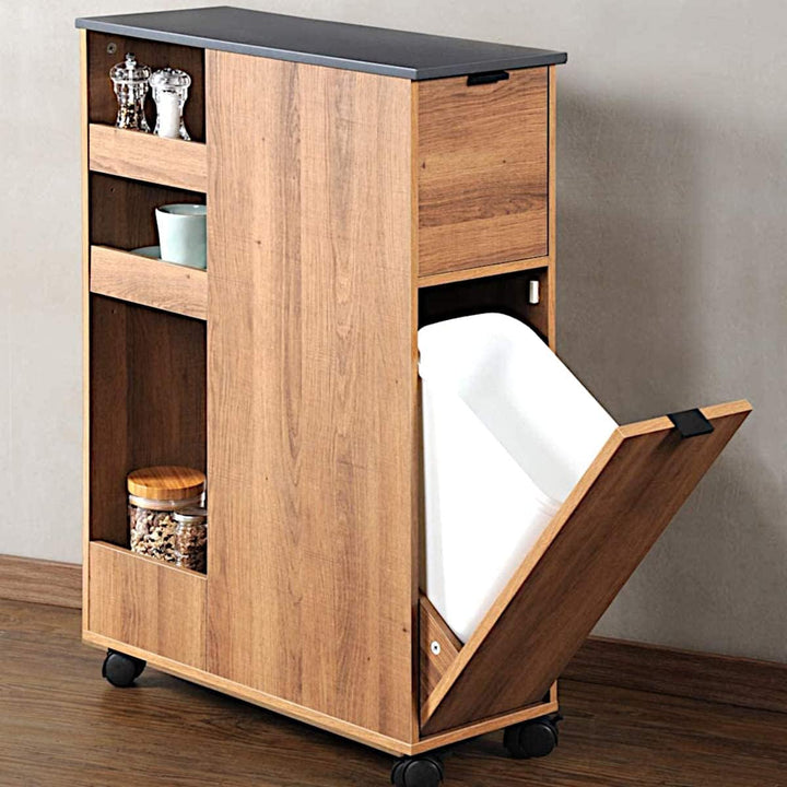 KESPER Nischenregal 24851-13 Spanplatte Holzdekor mit Lenkrollen/Servierwagen