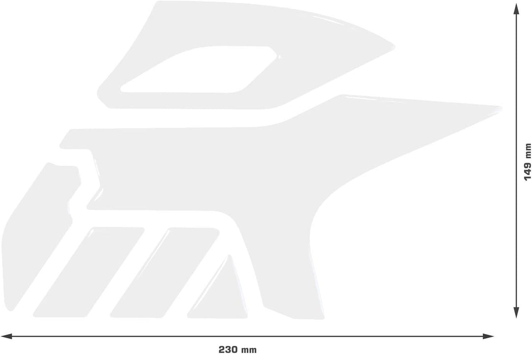 BIKE-label Seitentank Pad Transparent kompatibel für Suzuki V-Strom 650-800201