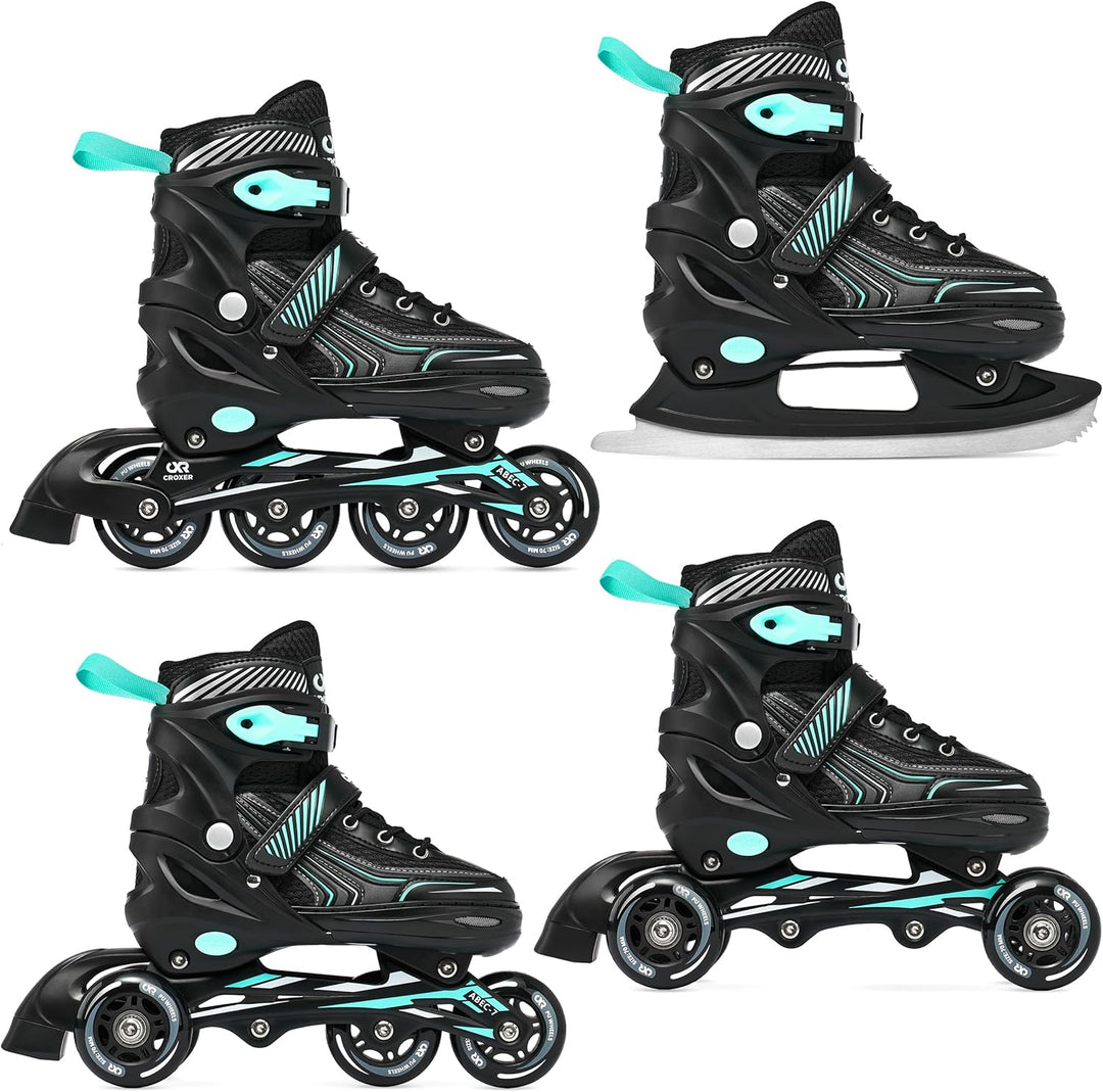 4in1 Croxer Inlineskates/Triskates/Rollschuhe/Schlittschuhe