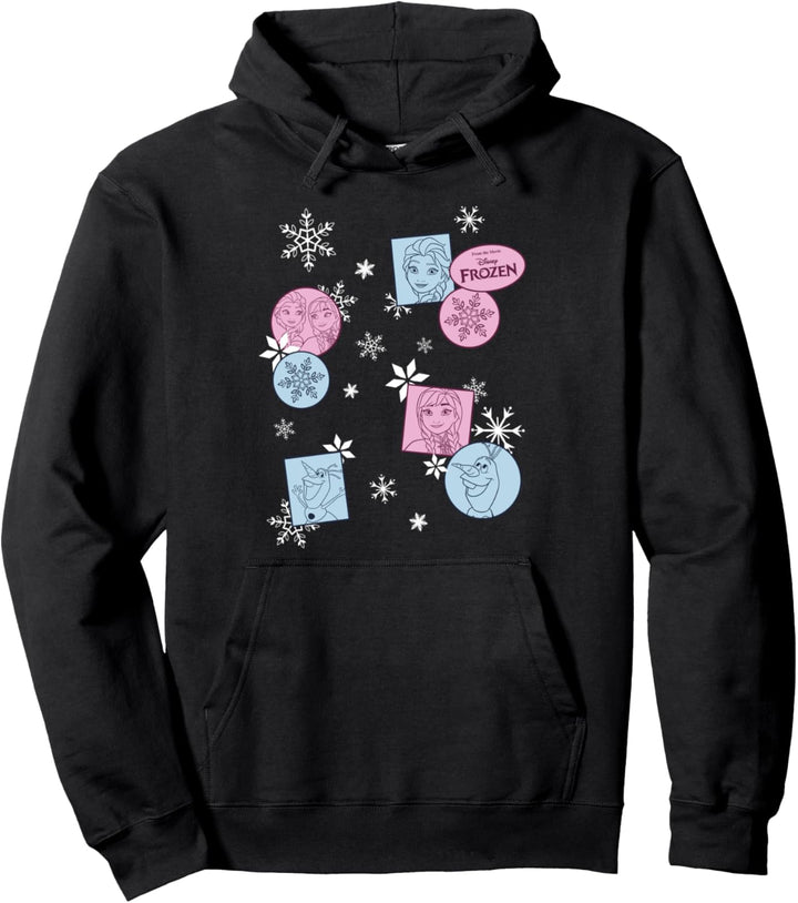 Disney Frozen Simple Character Badges Pullover Hoodie