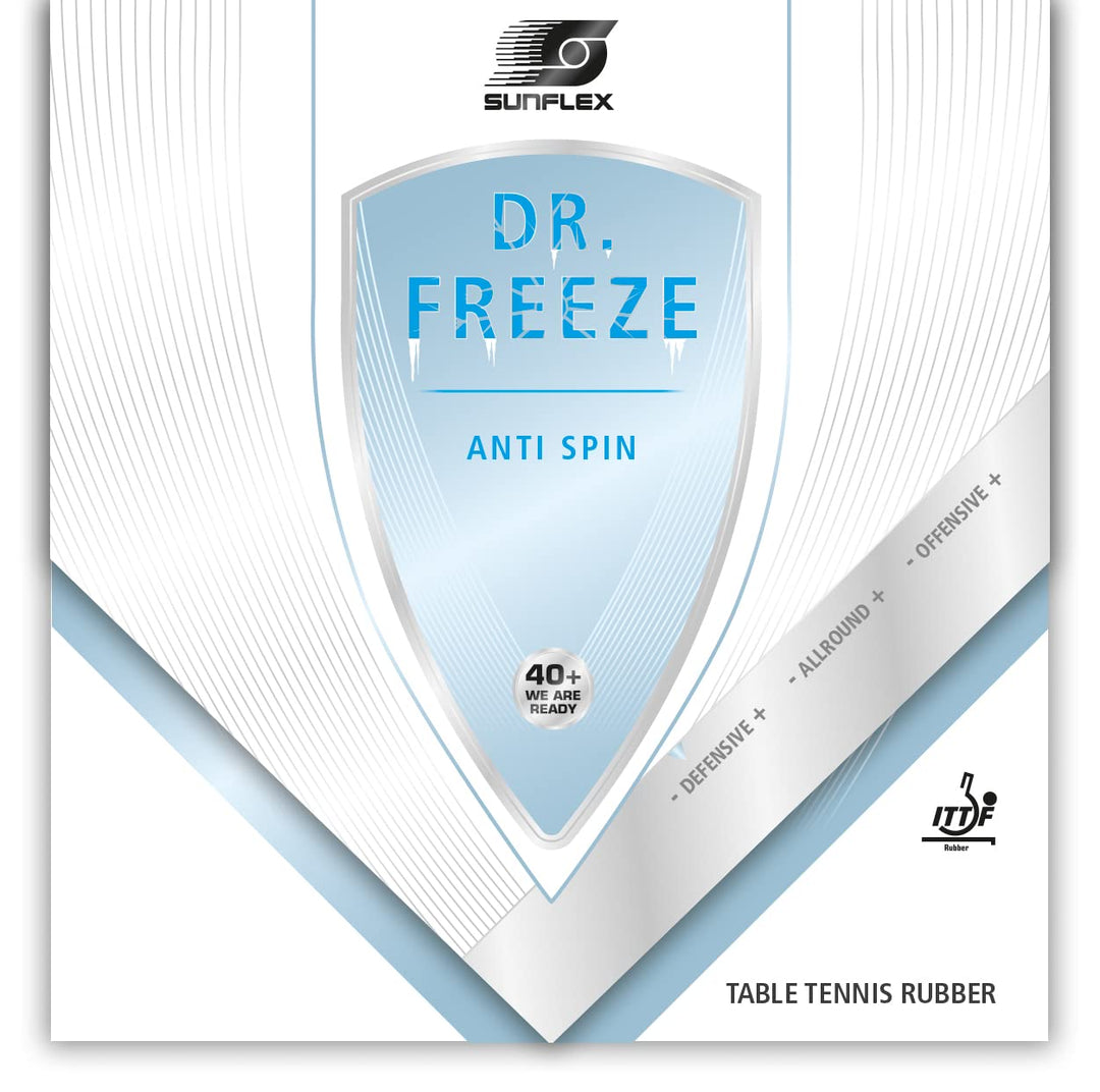 Sunflex DR. Freeze Tischtennis-Belag | professioneller Anti Topspin Belag | ITTF zugelassen | innova