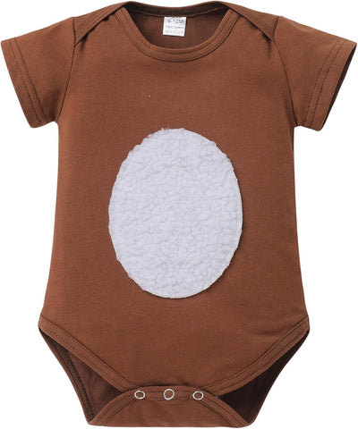 FYMNSI Baby Mädchen Weihnachtsoutfit Rentier Kostüm Baumwolle Body + Tütü Rock + Stirnband 3tlg Set
