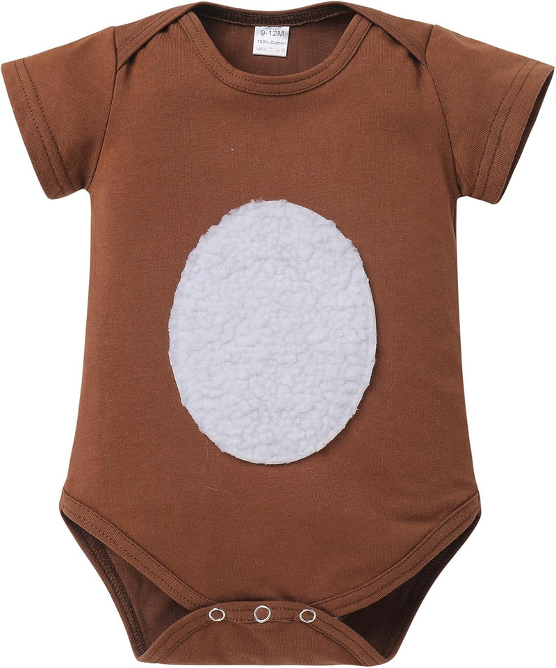 FYMNSI Baby Mädchen Weihnachtsoutfit Rentier Kostüm Baumwolle Body + Tütü Rock + Stirnband 3tlg Set