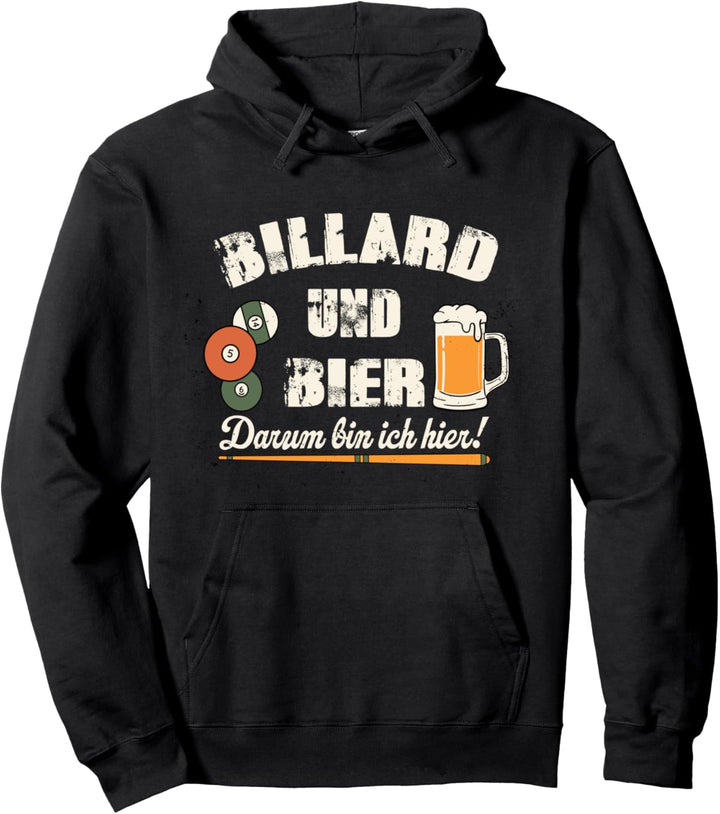 Billard Und Bier Spruch Billardspieler Billiard Zubehör Pullover Hoodie