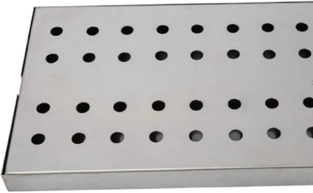 Tropfblech Abtropfblech Tropfschale Edelstahl 600x190x33 mm - Auffangschale mit Rändern für Bar Knei