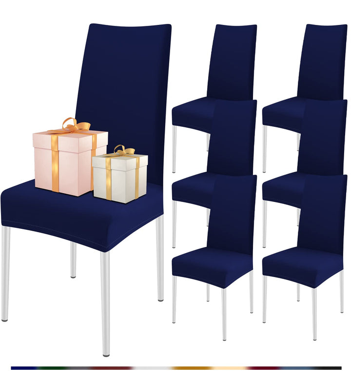 FIGOOO Stuhlhussen 6er Set Stretch Stuhlhussen für Esszimmerstühle Elastisch Moderne Universal Stuhl