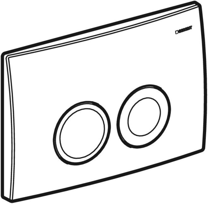 Geberit 115125115 Delta 25 Betätigungsplatte, Chrom-glänzend, Chrom-glänzend