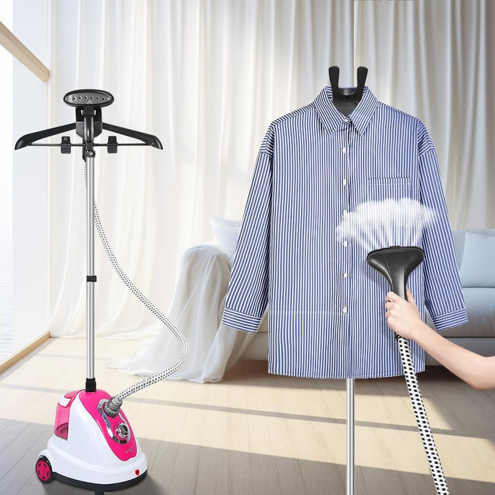 Supfine Vertikaler Dampfglätter für Kleidung, 1,4 l, Teleskopstange, tragbar, für Zuhause, Büro