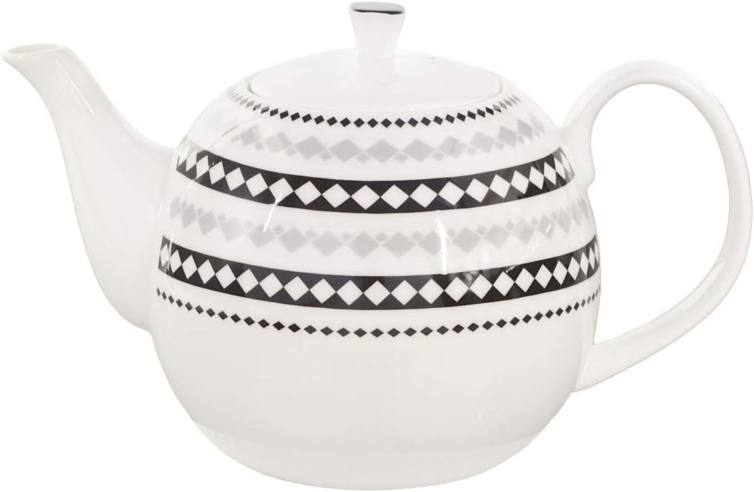 tea4chill Buchensee Porzellan Kanne 1,5 Liter. Elegante Teekanne/Kaffeekanne aus Fine Bone China mit