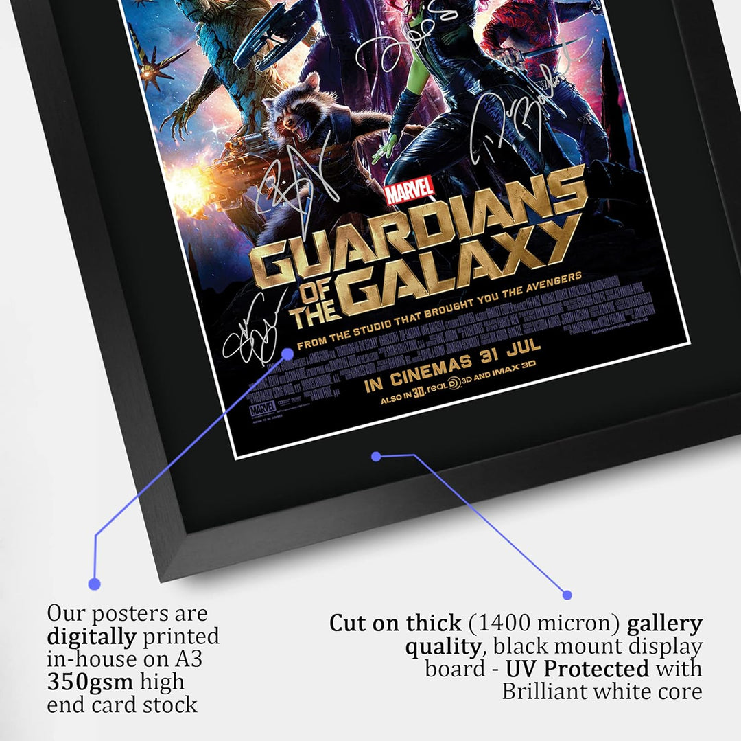 HWC Trading A3 FR Guardians of the Galaxy 1 Chris Pratt und Cast Geschenke Printed Poster Autogramm