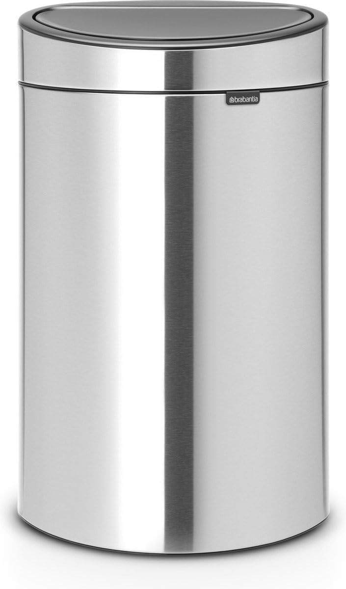 Brabantia 112867 Touch Bin New Recycle mit Zwei herausnehmbaren Kunststoffeinsätzen, Edelstahl, matt