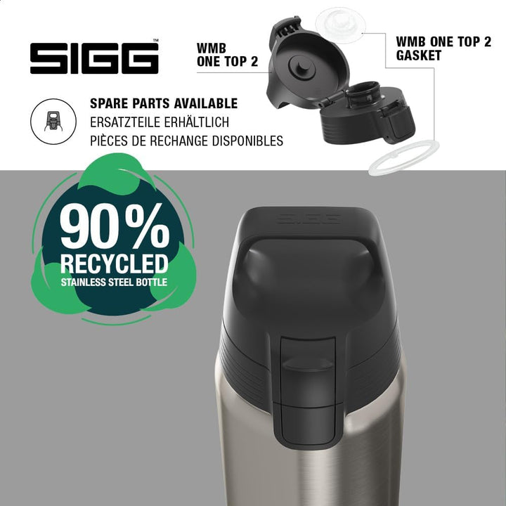 SIGG - Isolierte Trinkflasche - Thermosflasche Shield Therm One Brushed - kohlensäurehaltige Getränk