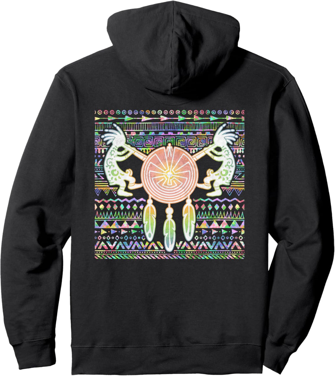 Kokopelli Duo - Man In The Maze - Dreamcatcher 3 - Fan Fun Pullover Hoodie
