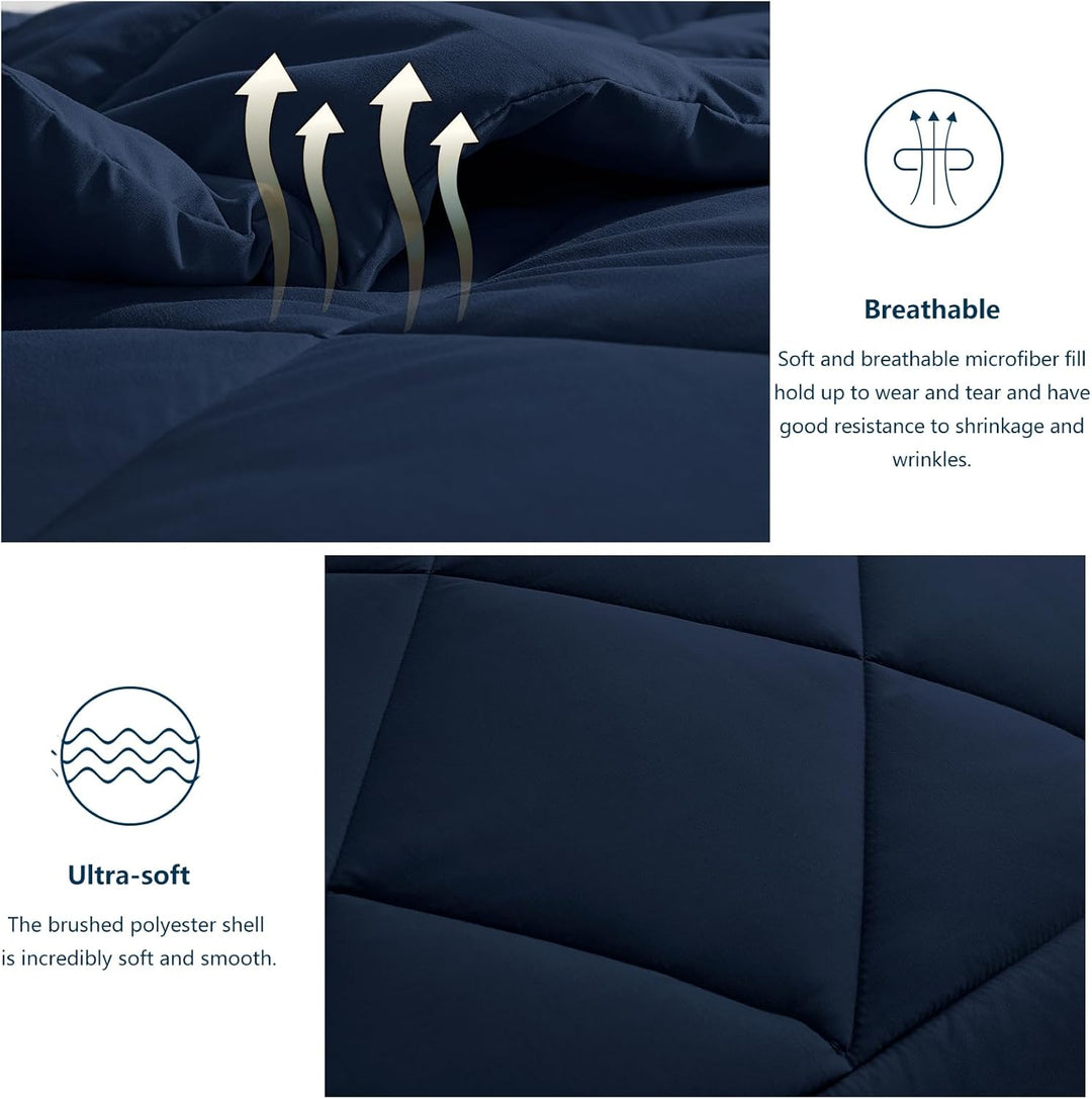 WAVVE Bettdecke 135x200 cm Ganzjahresdecke 4 Jahreszeiten, Steppdecke 300gsm Mikrofaser 135x200cm, S