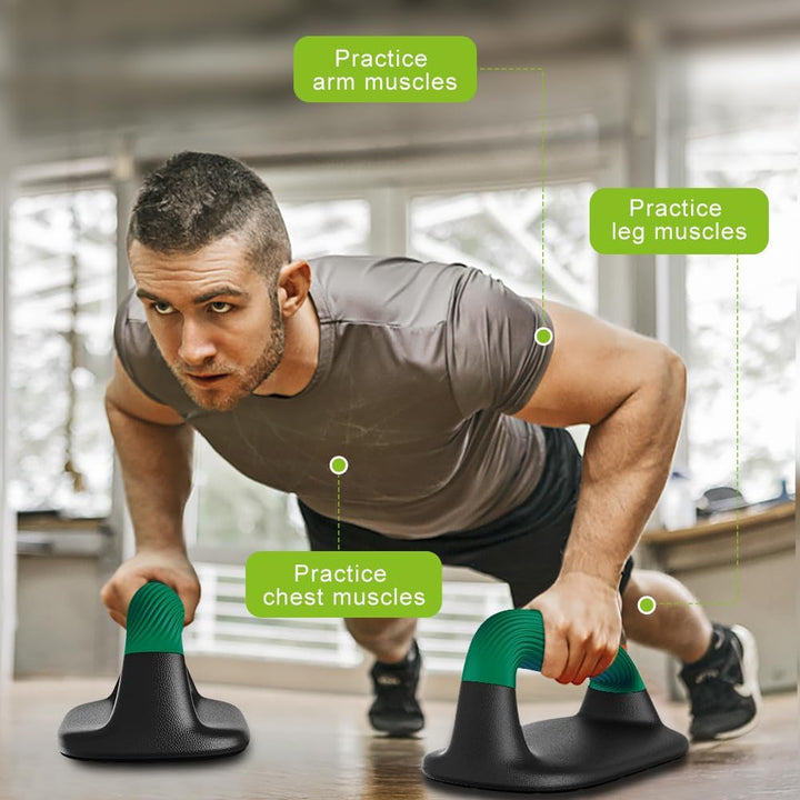 Kipika Liegestützgriffe, Push-up handles, Push-up bars aus Weichem Kunststoff, Anti-Rutsch-Polster a