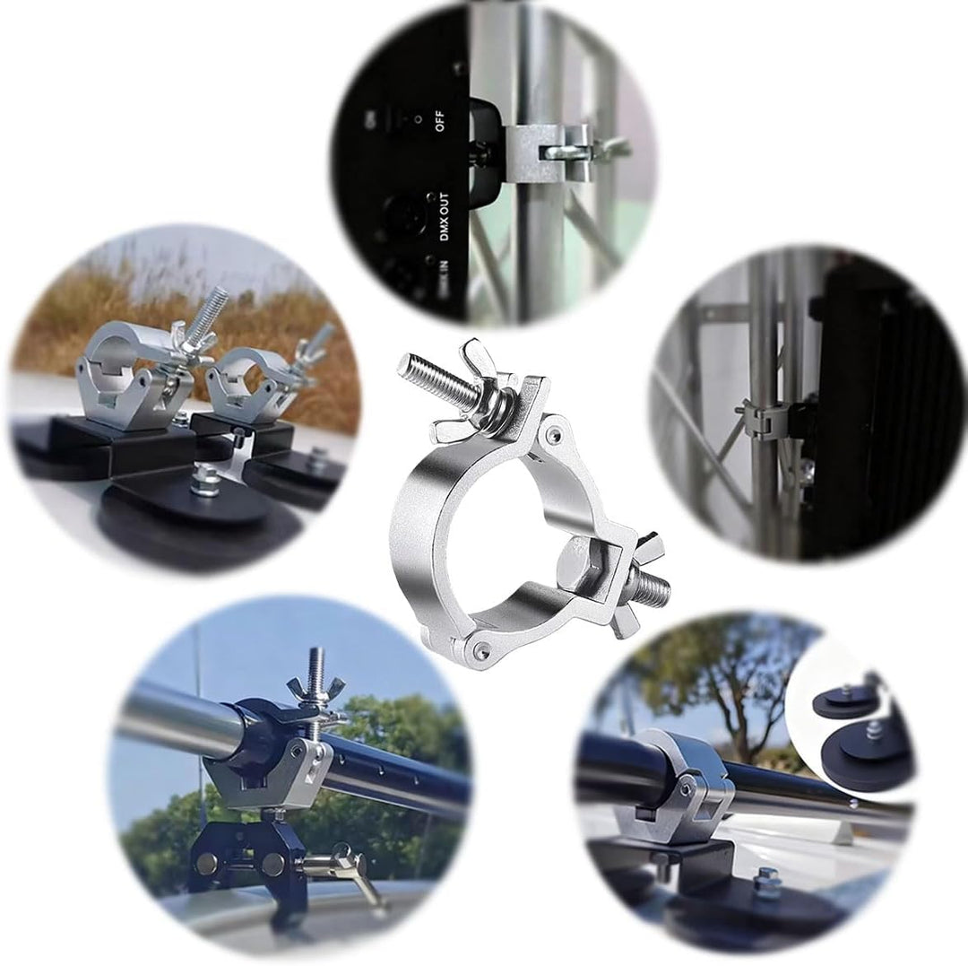 Rohrklemme Traversen Klemme 4 Stück Trägerklemme Tischklemme Erdungsklemme Aluminium Für 25-30mm Roh