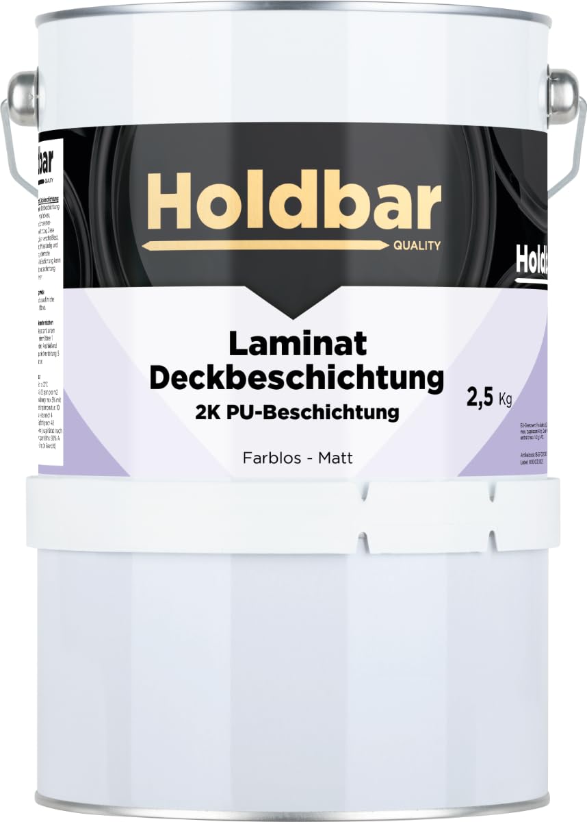 Laminat Deckbeschichtung Matt 2,5 Kg - Schützt Laminat Boden - Transparente 2-Komponenten-PU-Beschic