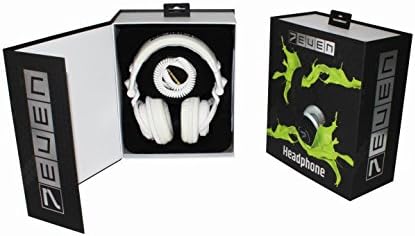 7even Headphone white / Dj, Hifi, Sport Kopfhörer in weiss, dreh-klappbar, tauschbares Kabel, 110db,