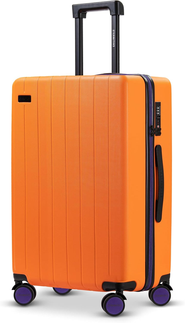 ETERNITIVE - Koffer Reisekoffer Hartschale aus ABS |Reisetrolley Leicht mit 4 Zwillingsrollen 360° |