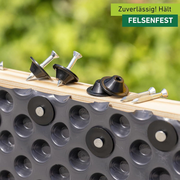 Windhager Dichtnägel für Noppenbahn - 100 STK. Montagenägel 3,5x30mm, Dichtscheibe: 22mm, Montageknö