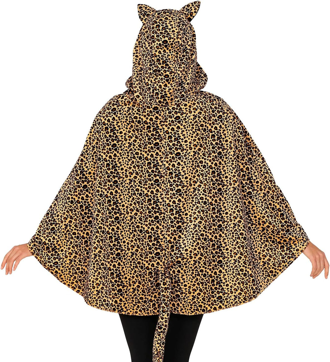 Widmann - Kostüm Leopard, Poncho mit Kapuze, Karneval, Mottoparty