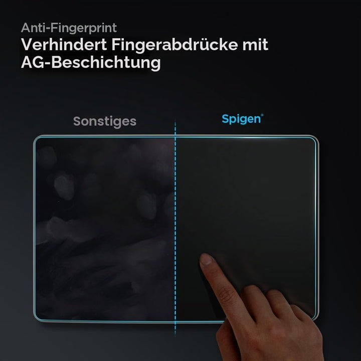 Spigen Glas.tR EZ Fit Schutzfolie kompatibel mit Tesla Model 3 / Y, Schablone für Installation entha