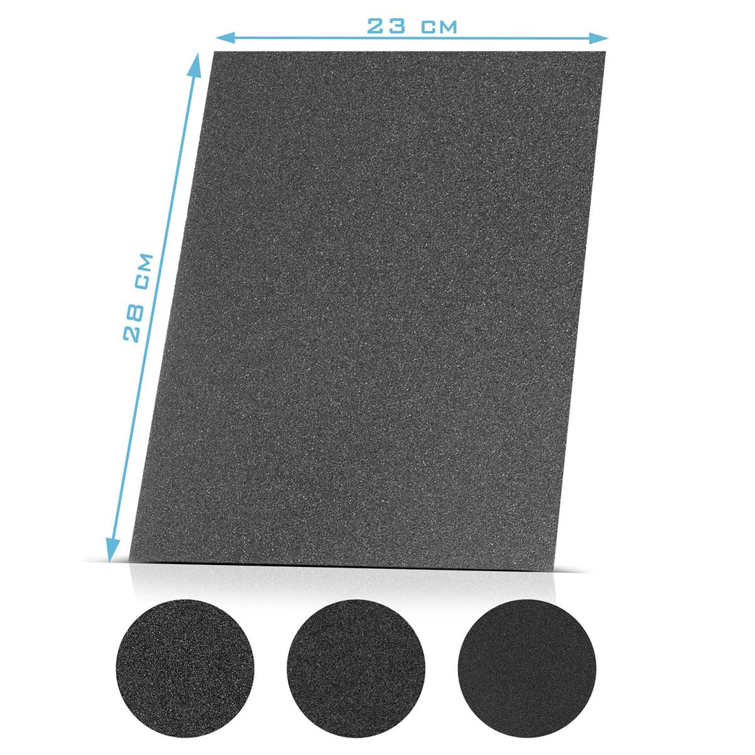 STAHLWERK Siliziumcarbid-Schmirgelpapier 230 x 280 mm, 2 x 12 Stück | Schleifpapier | Schleifpads |
