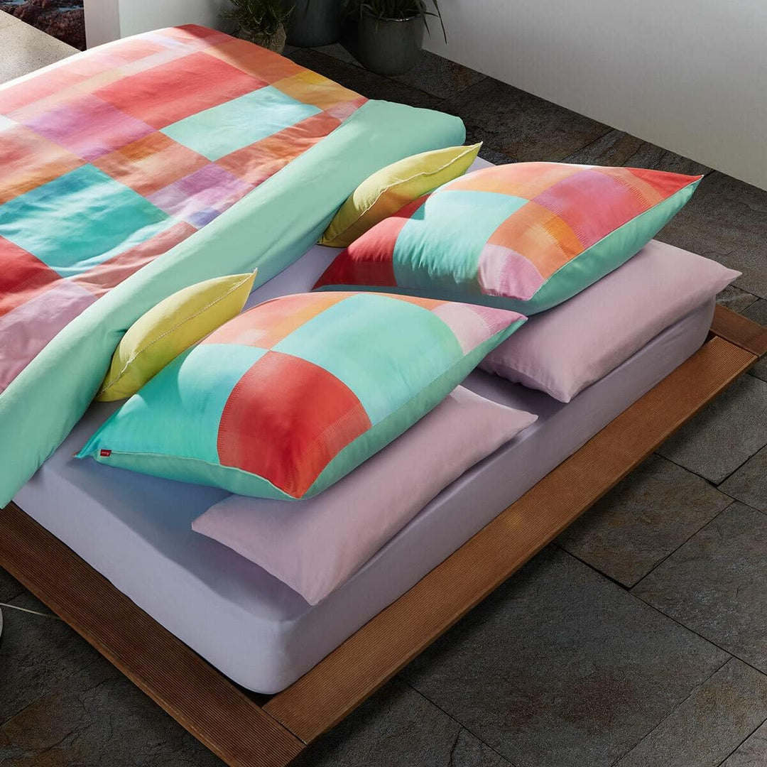 fleuresse Mako-Satin Bettwäsche Bed Art S Helmond Multicolor 1 Bettbezug 200 x 200 cm + 2 Kissenbezü