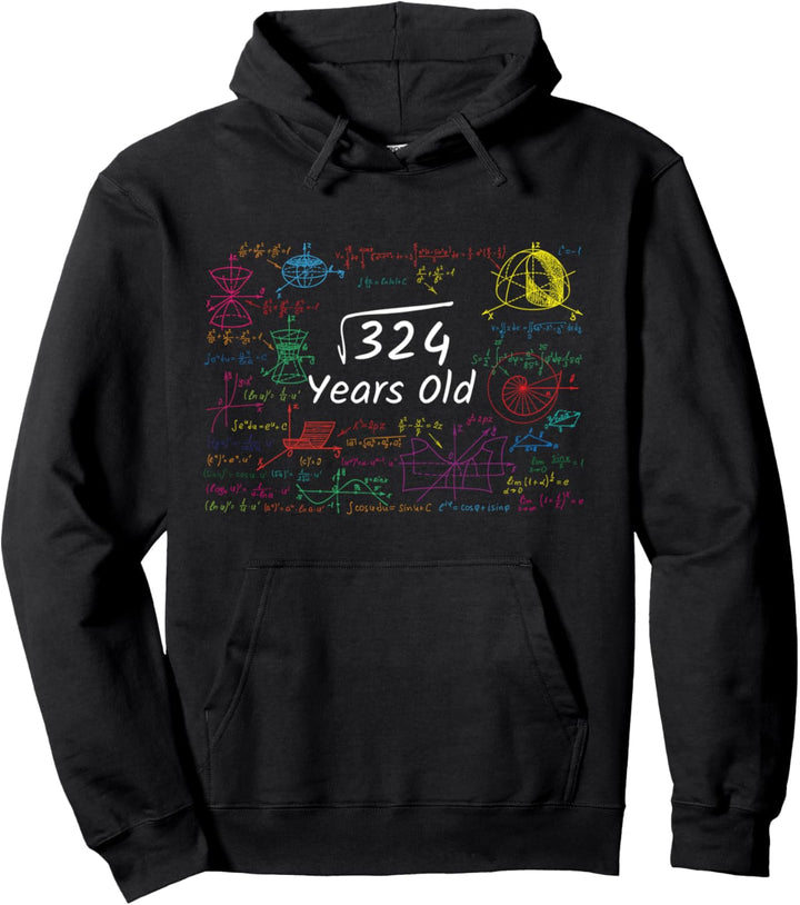 18. Geburtstag Geschenk - Lustiges Wurzel Aus 324 Years Old Pullover Hoodie
