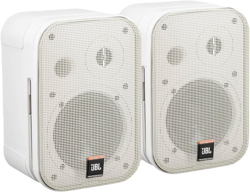 JBL Control 1 Miniatur-Lautsprecher, Pro High Performance, 150-Watt, Studio-Monitor weiss, Weiss