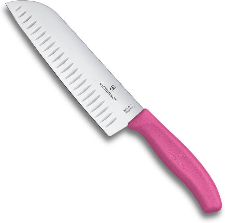 Victorinox, Swiss Classic, Profi Santokumesser, Extra Scharfe Klinge, Kullenschliff, 17 cm, Robuster
