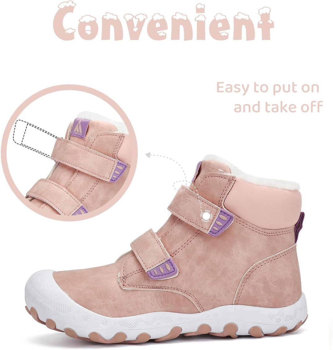 Mishansha Kinder Winterschuhe Warm Gefüttert Winterstiefel Jungen Mädchen Schneestiefel Outdoor Ruts