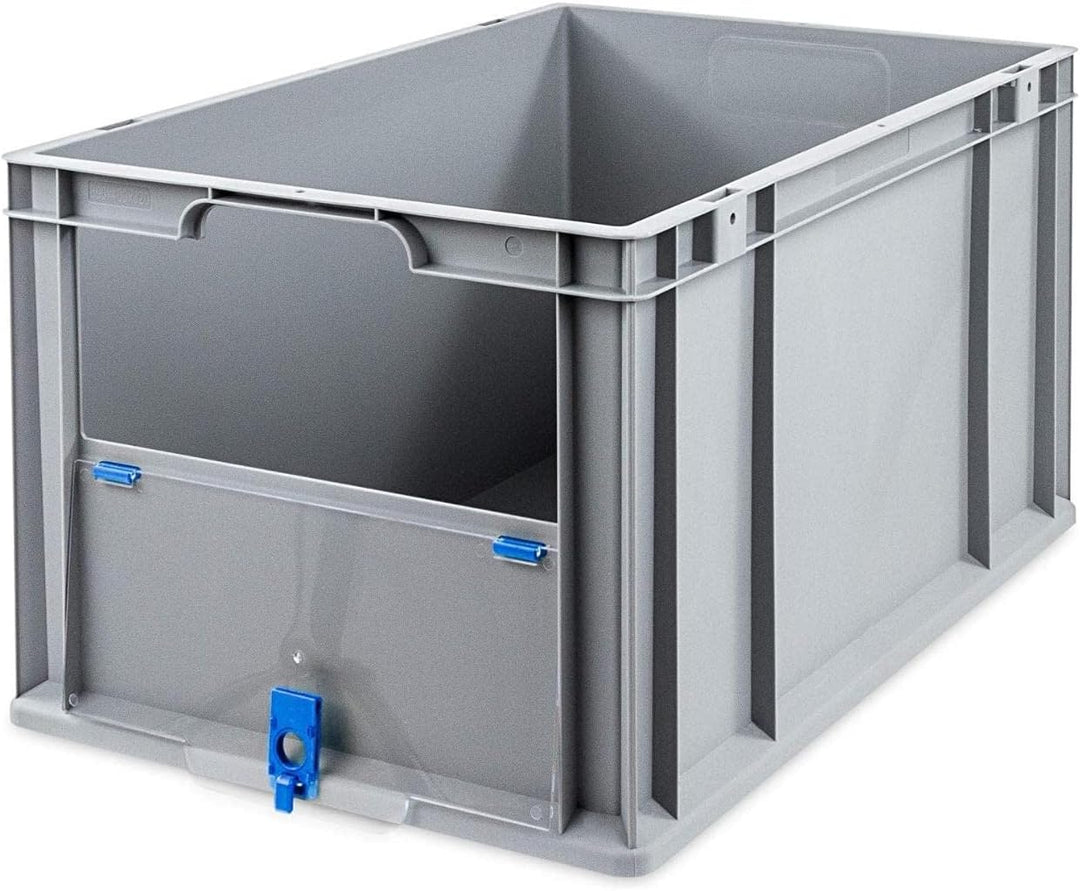 SparSet 10x Eurobox NextGen Insight Cover | HxBxT 32x40x60 | 65 Liter | Hoch/Blau | Eurobehälter, Tr