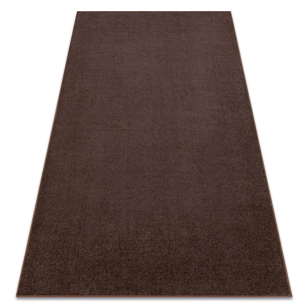 rugsx Einfarbiger Teppich Eton für Zimmer, Wohnzimmer, Schlafzimmer, Teppichboden Auslegware, braun,